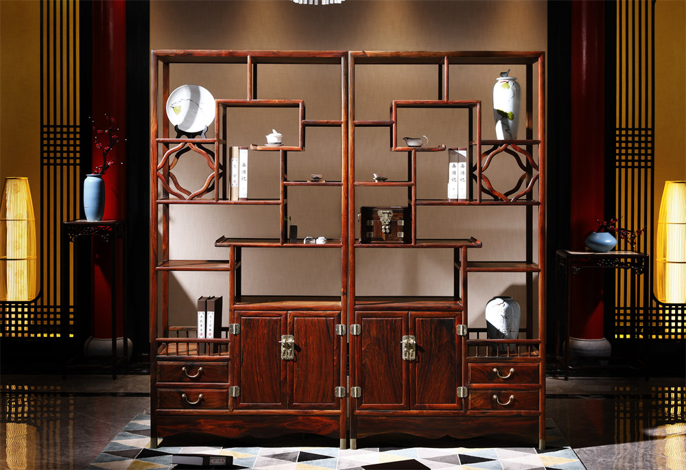 明式雙柜博古架